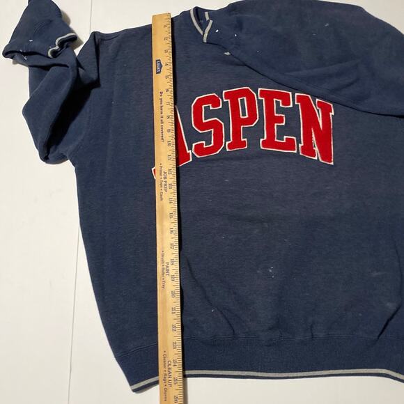 Aspen Colorado Varsity Crewneck Sweatshirt Preppy Ski Sweater Size M Destination - Picture 6 of 13
